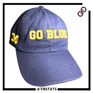 Desert Cactus Mens University Of Michigan Go Blue Strapback Hat Cap Blue OS